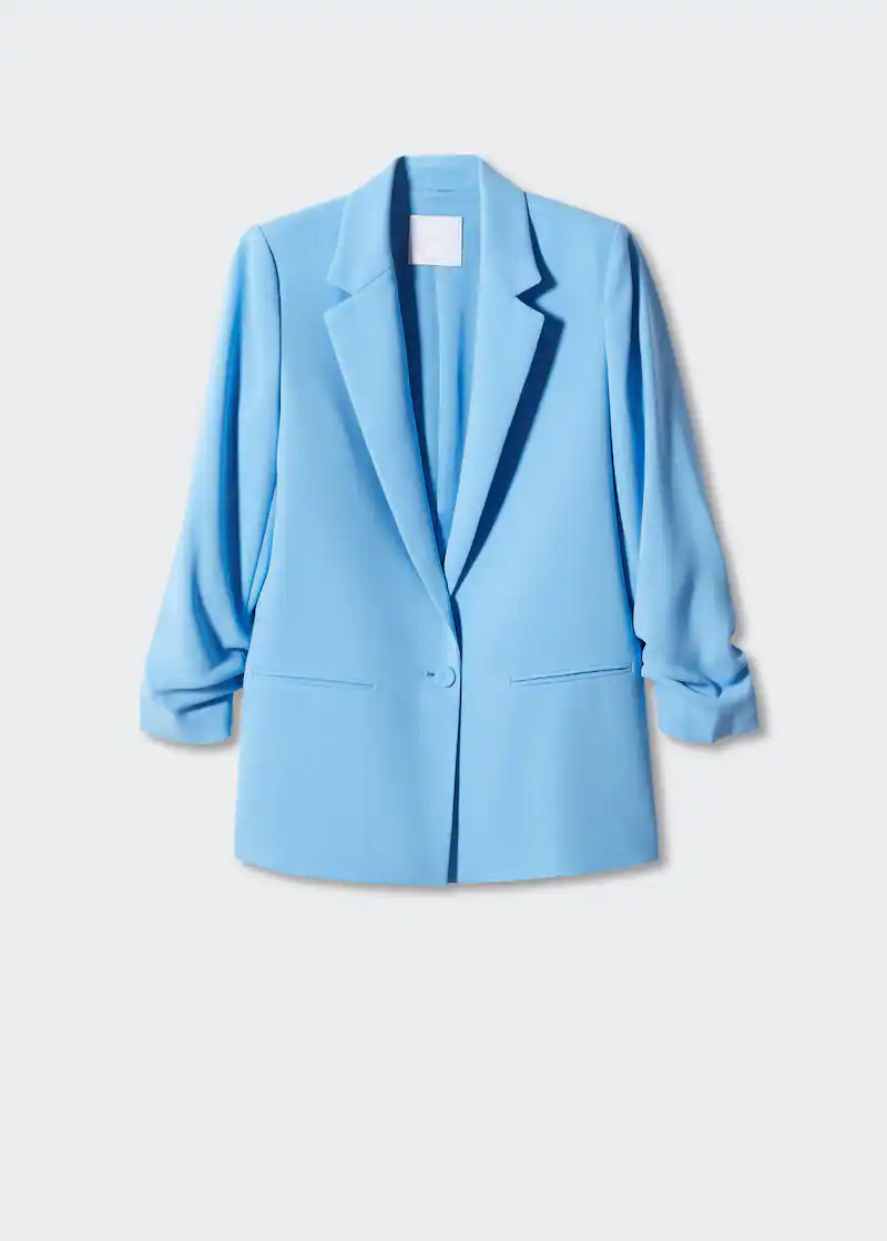 Gathered sleeves blazerd -  Women | Mango United Kingdom | MANGO (UK)