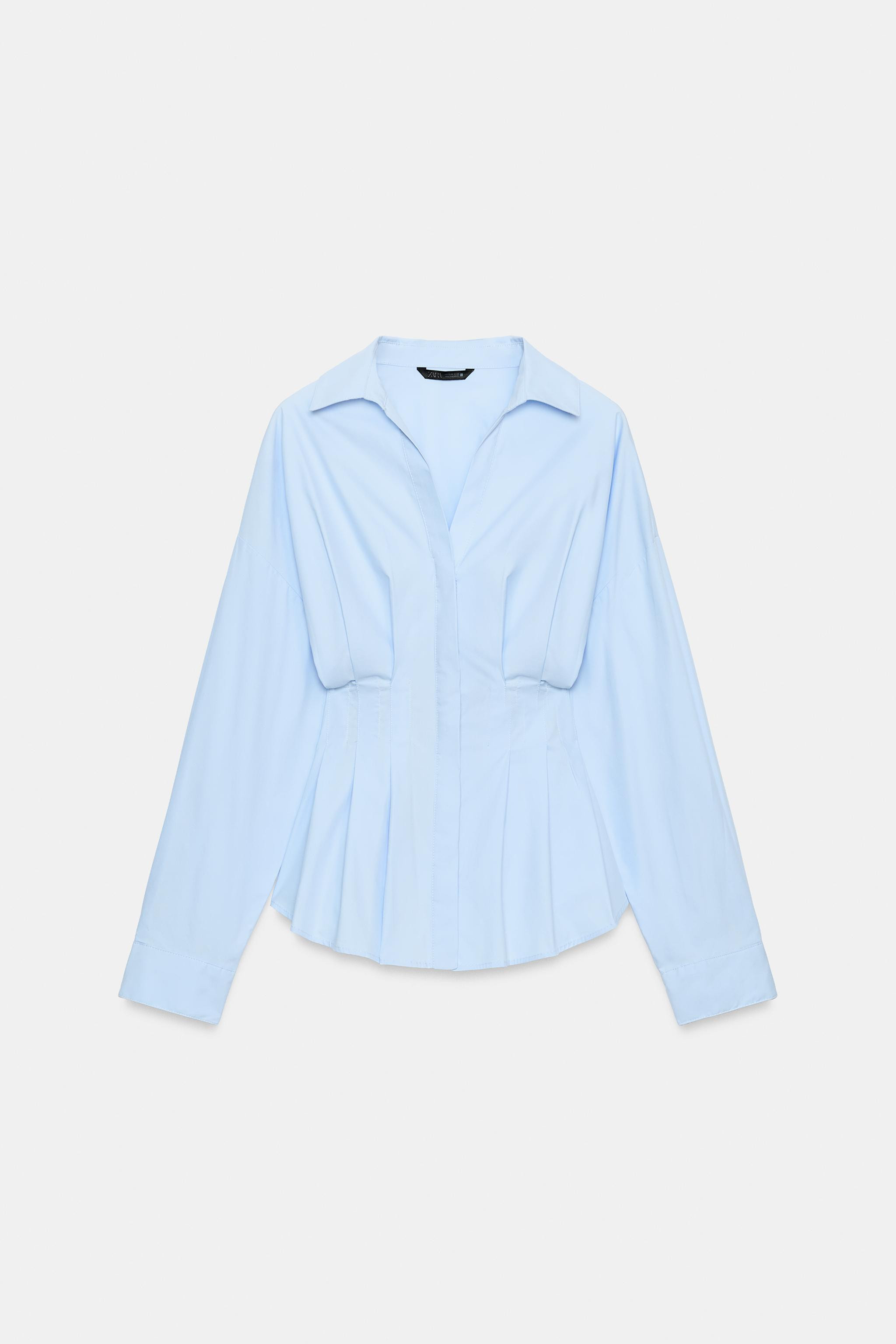 PLEATED POPLIN SHIRT | Zara Canada