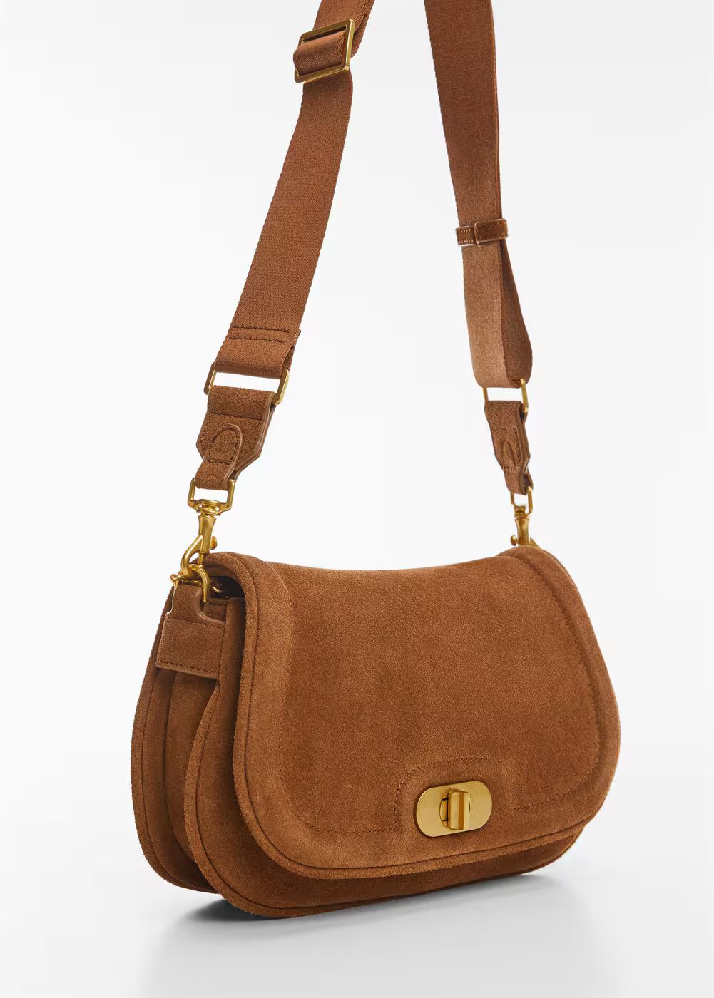 Flap leather bag -  Women | Mango USA | MANGO (US)