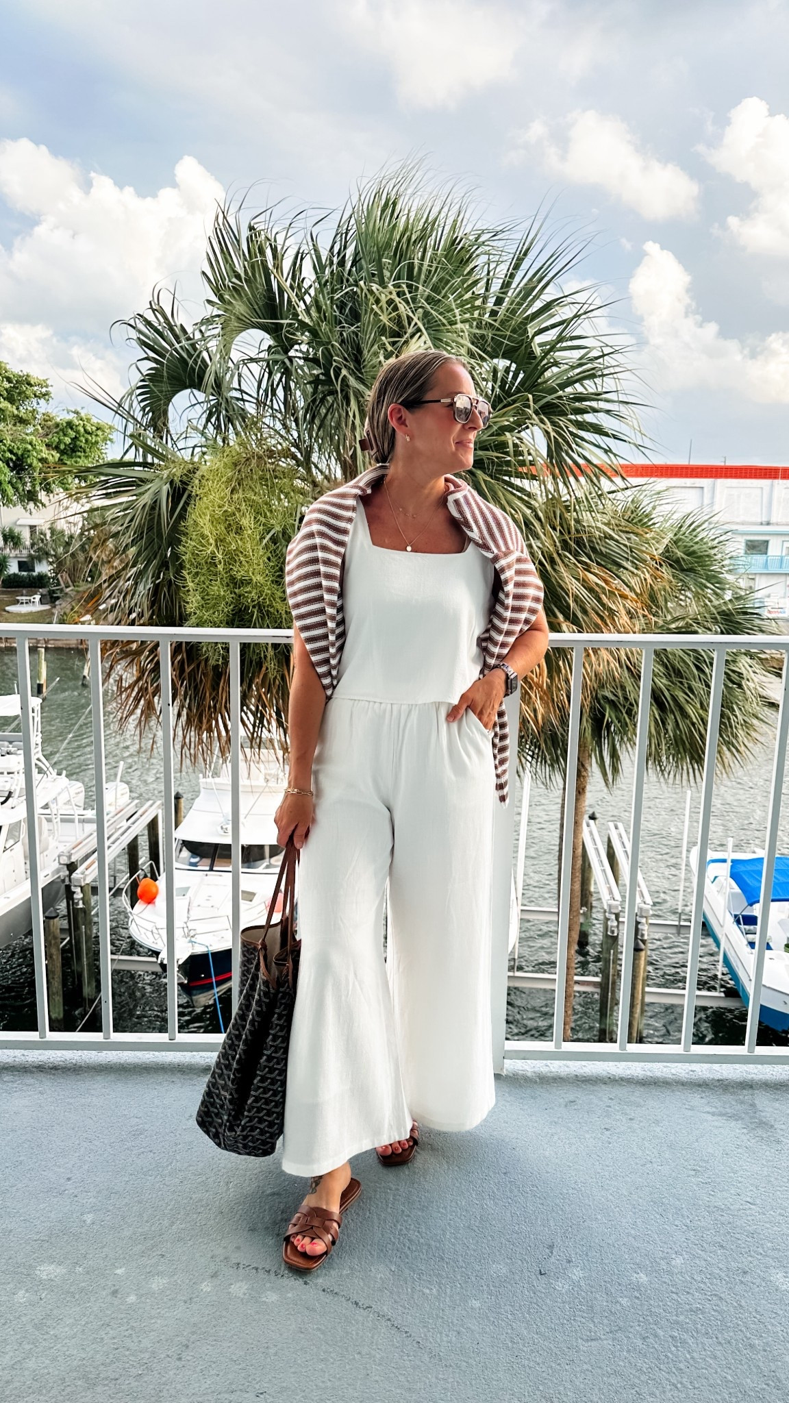 In my happy era. Mediums in everything. The softest, comfiest and inexpensive linen set. Just don’t put it in the dryer! (Had) it in black also til I shrunk the top. Packs wonderful; I didn’t even steam it before wearing it  

#LTKootd #LTKPetite #LTKTravel