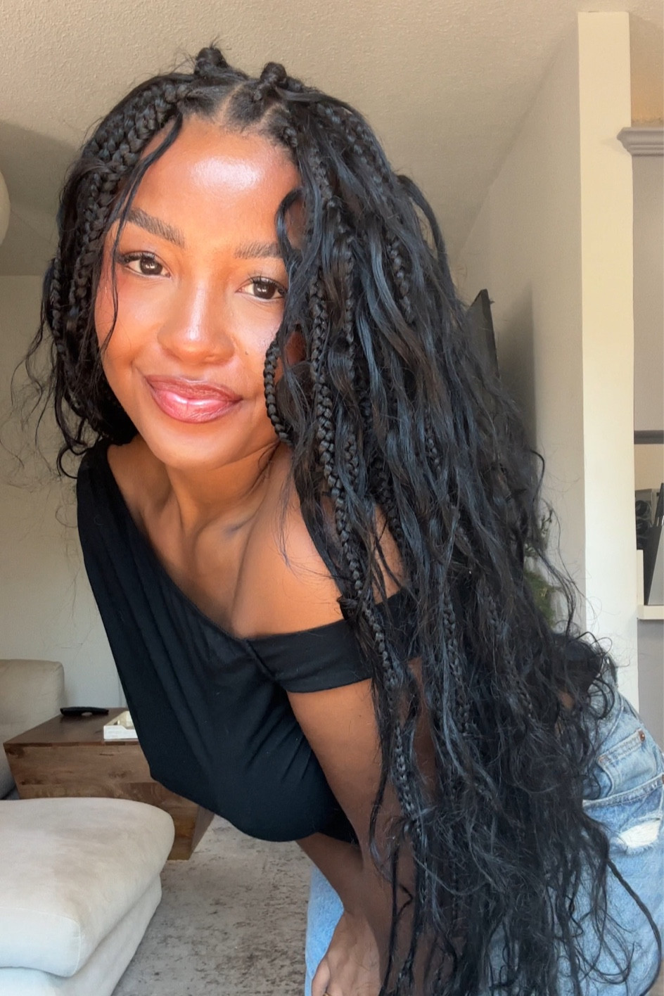 In love with my knotless human hair boho braids 😍 linking everything I used. I used both the rastafri and the rosdina braiding hair, but either is fine!

#LTKstyletip #LTKbeauty