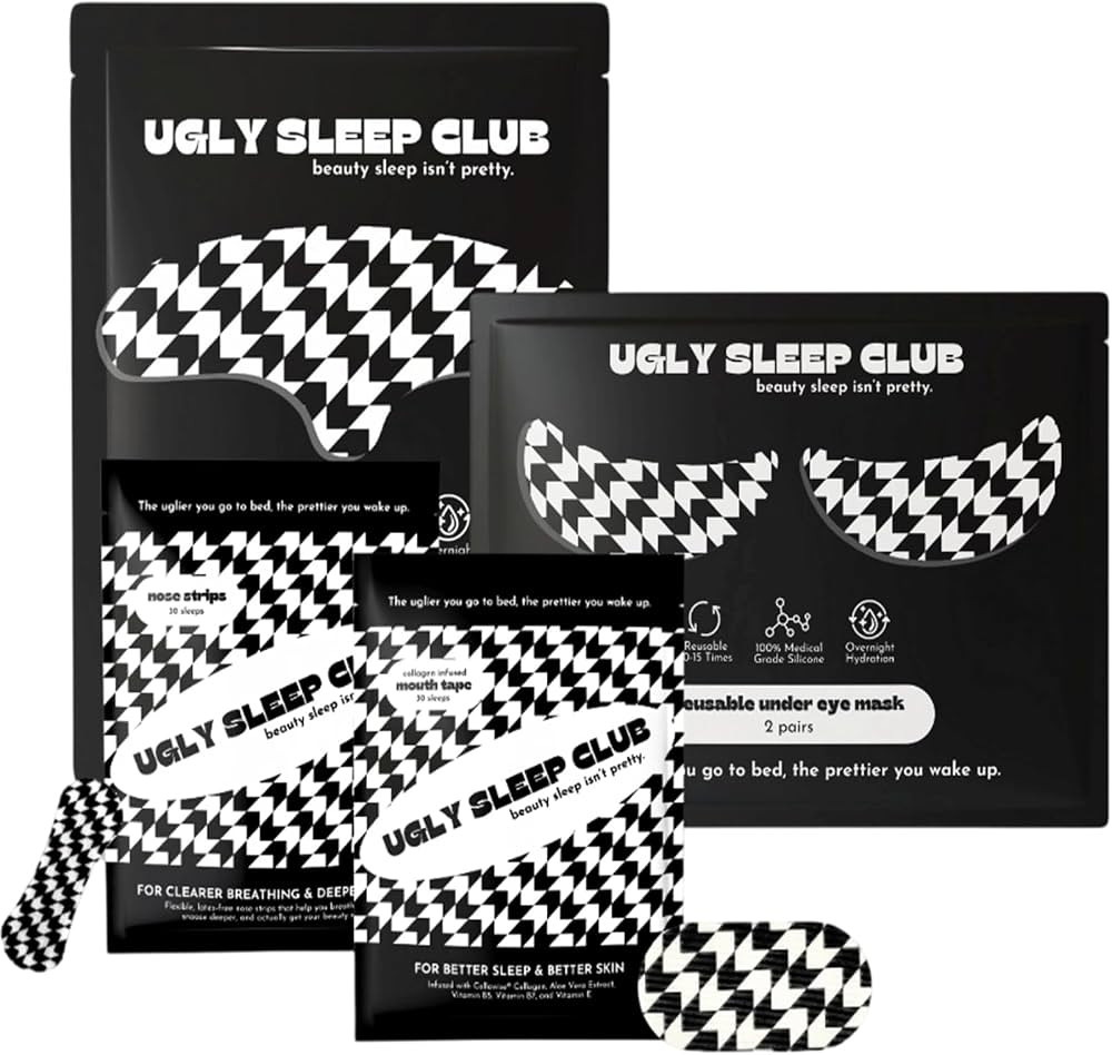 PETITION Ugly Sleep Club Mouth Tape for Women, Forehead, Undereyes & Nose Tapes,Practical, Easy t... | Amazon (US)