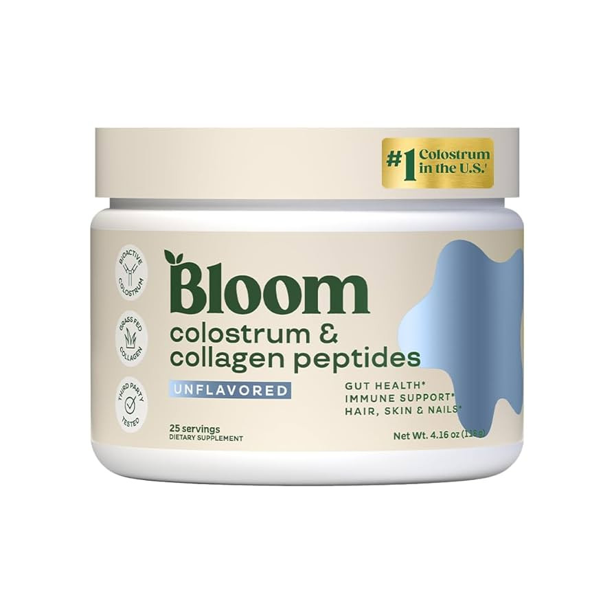 Bloom Nutrition Bovine Colostrum Powder with Vitamin B-12 for Gut Health, Immune Support, Hair Gr... | Amazon (US)