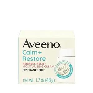 Aveeno Calm + Restore Redness Relief Moisturizing Cream, Daily Facial Cream for Sensitive Skin In... | Amazon (US)