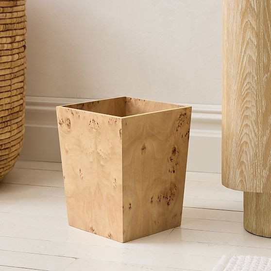 Burl wood Waste Bin | West Elm (US)