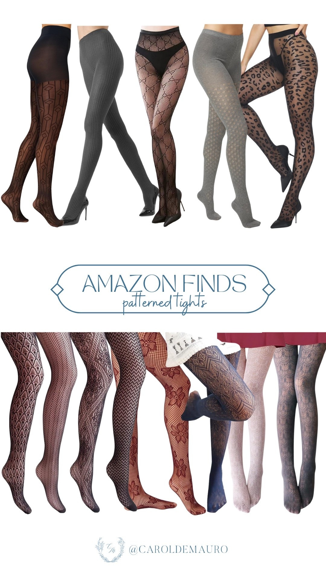 Level up your look for any occasion with these gorgeous patterned tights from Amazon! See yourself wearing this for cocktail parties, date nights, girls' night, and even for brunch or shopping.

fashion inspo, layering pieces, affordable finds, femme style, lace tights, coquette aesthetic, workwear inspo, polished look

#LTKU #LTKSeasonal