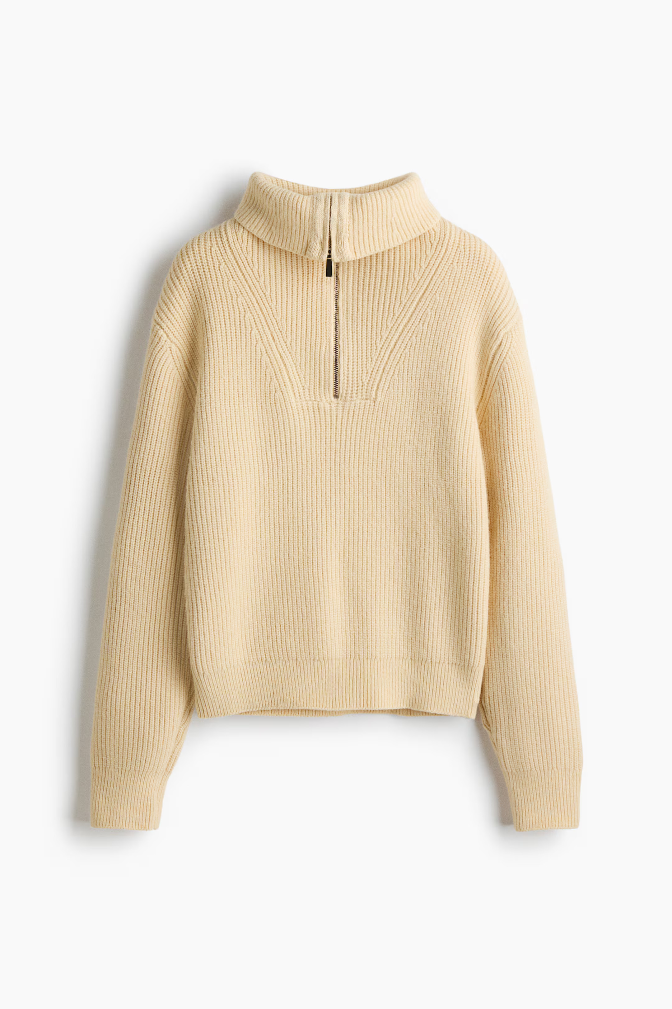 Rib-Knit Half-Zip Sweater | H&M (US + CA)