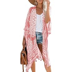 Dokotoo Womens 2023 Fashion Summer Print Kimono Casual Cardigans Loose Cover ups | Amazon (US)