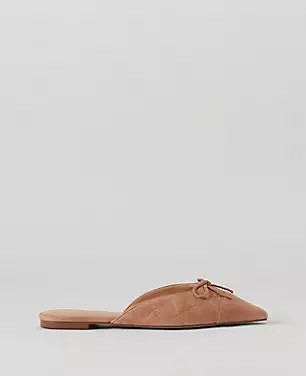AT Weekend Quilted Suede Slides | Ann Taylor (US)