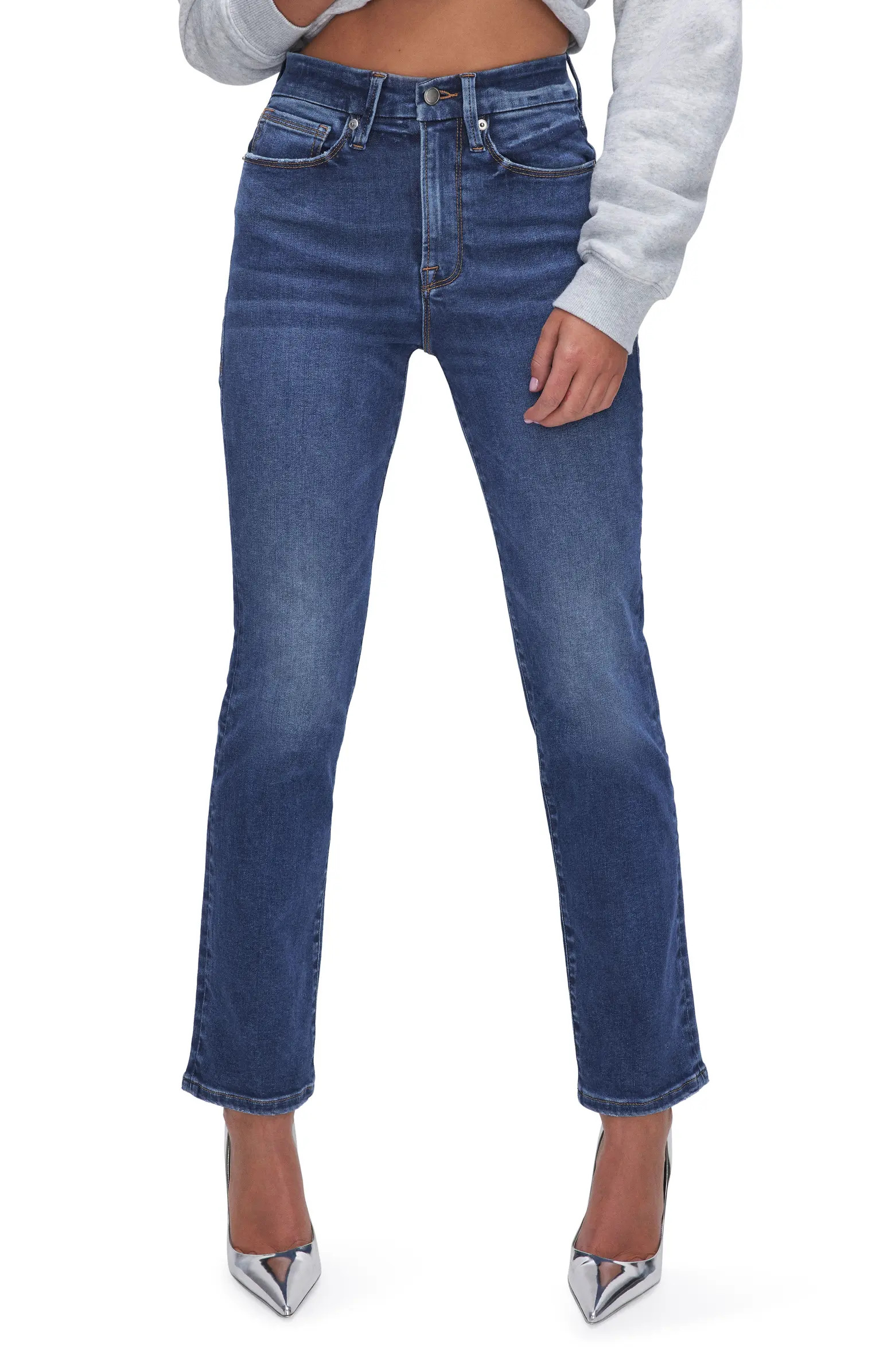 Good American Always Fits Good Classic Straight Leg Jeans | Nordstrom | Nordstrom