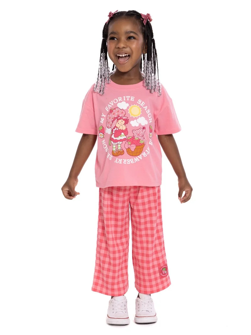 Strawberry Shortcake Toddler Girls Graphic Tee and Print Pants Set, 2-Piece, Sizes 12M-5T | Walmart (US)