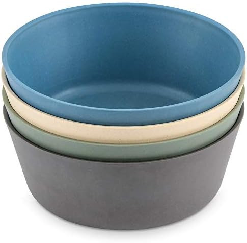 WeeSprout Bamboo Bowls (Blue, Green, Gray, & Beige, 10 Oz (Without Lids)) | Amazon (US)