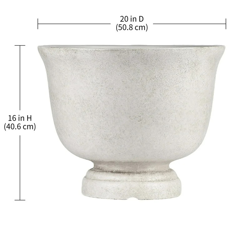Better Homes & Gardens 20 inch Carmen Urn Planter, Gypsum with Modern Design for Indoor Outdoor P... | Walmart (US)