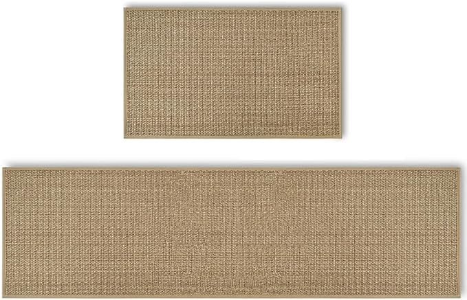 Artoid Mode Washable Non-Skid Kitchen Rugs and Mats Set of 2, Rubber Backing Absorbent Kitchen Ma... | Amazon (US)