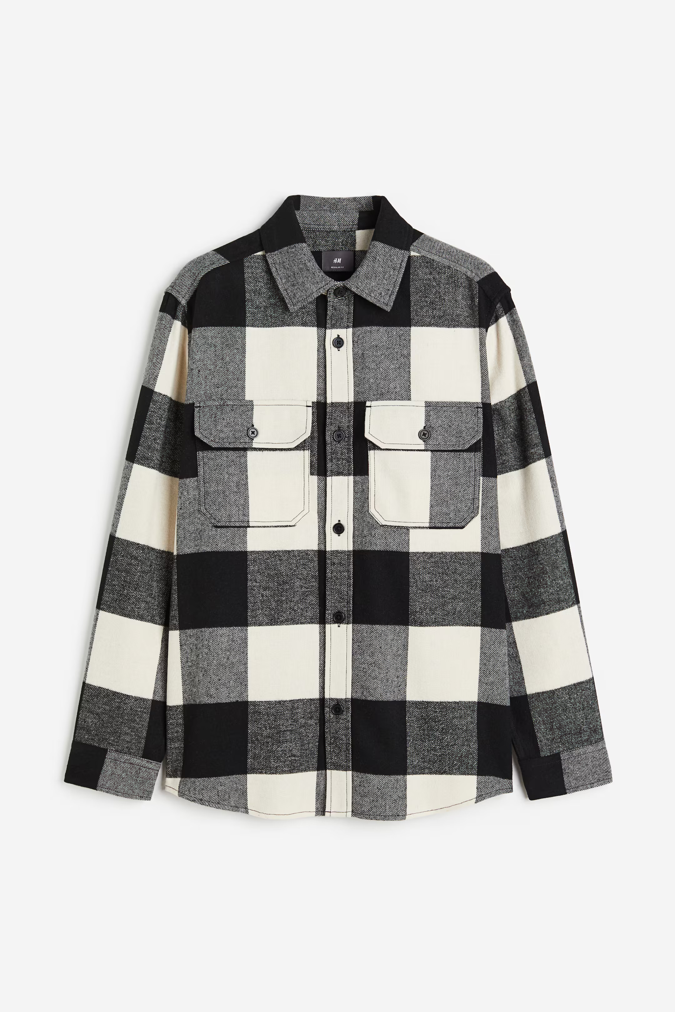 Overshirt - Black/plaid - Men | H&M US | H&M (US + CA)