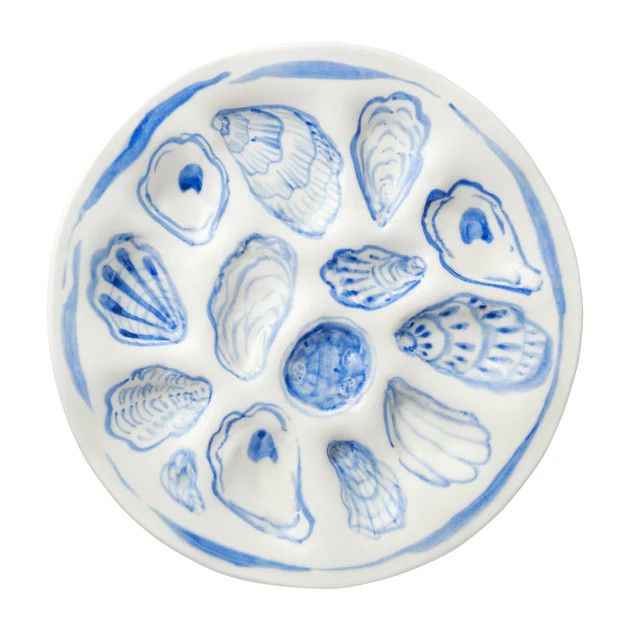 Blue Dozen Oyster Plate | Cailini Coastal
