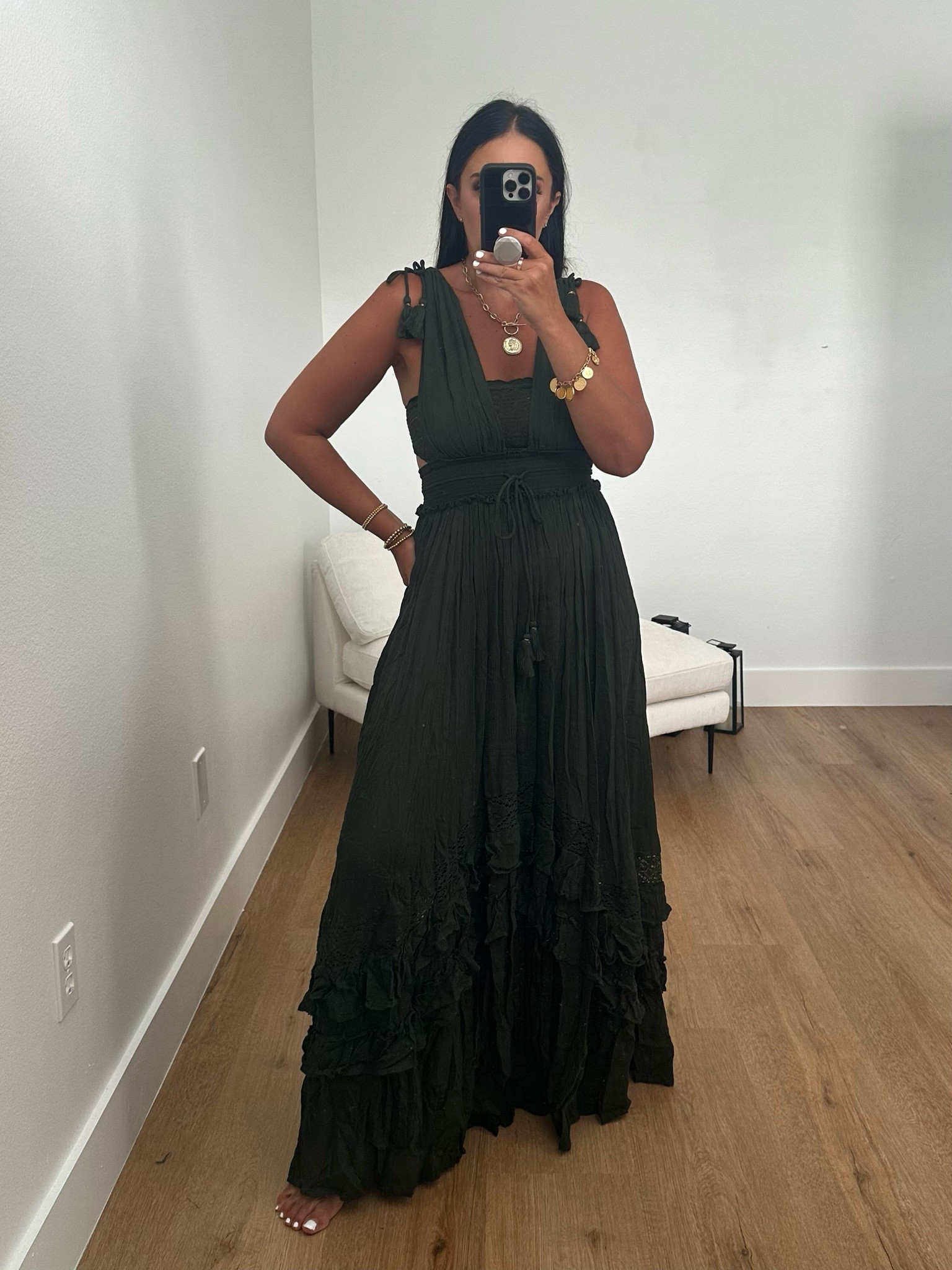 Santa Maria Maxi Dress wearing size smalll