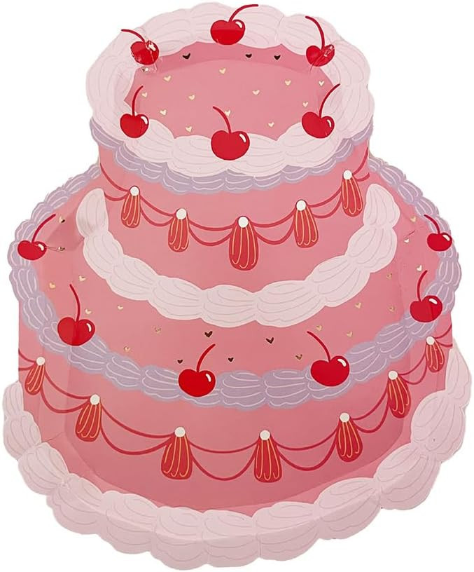 Jollity & Co You're The Cherry On Top Dinner Plates - Dinner Plates - Cake Paper Plates - Packe o... | Amazon (US)