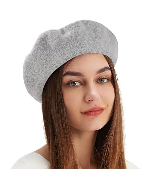 Hat To Socks Wool Blend French Beret for Men and Women in Plain Colours | Amazon (US)