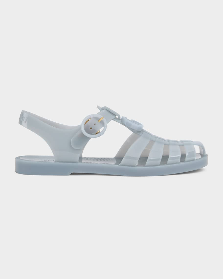 Gucci GG Glossy Jelly Fisherman Sandals | Neiman Marcus
