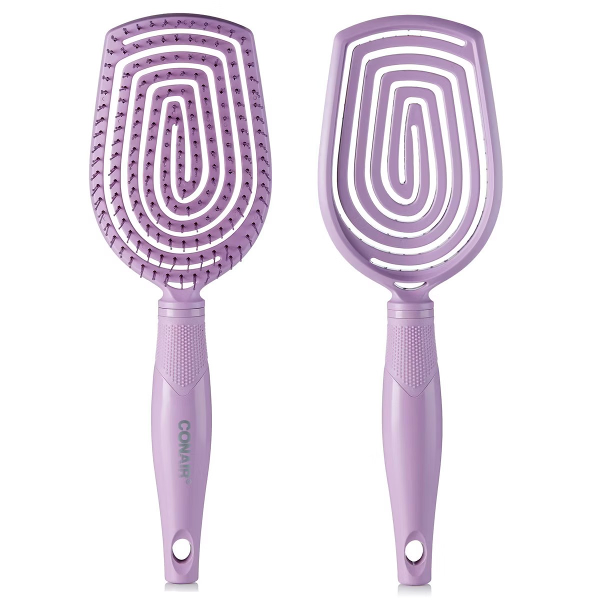 Conair Scalp Care Flexi Head Paddle Detangling Hair Brush - All Hair - Purple | Target