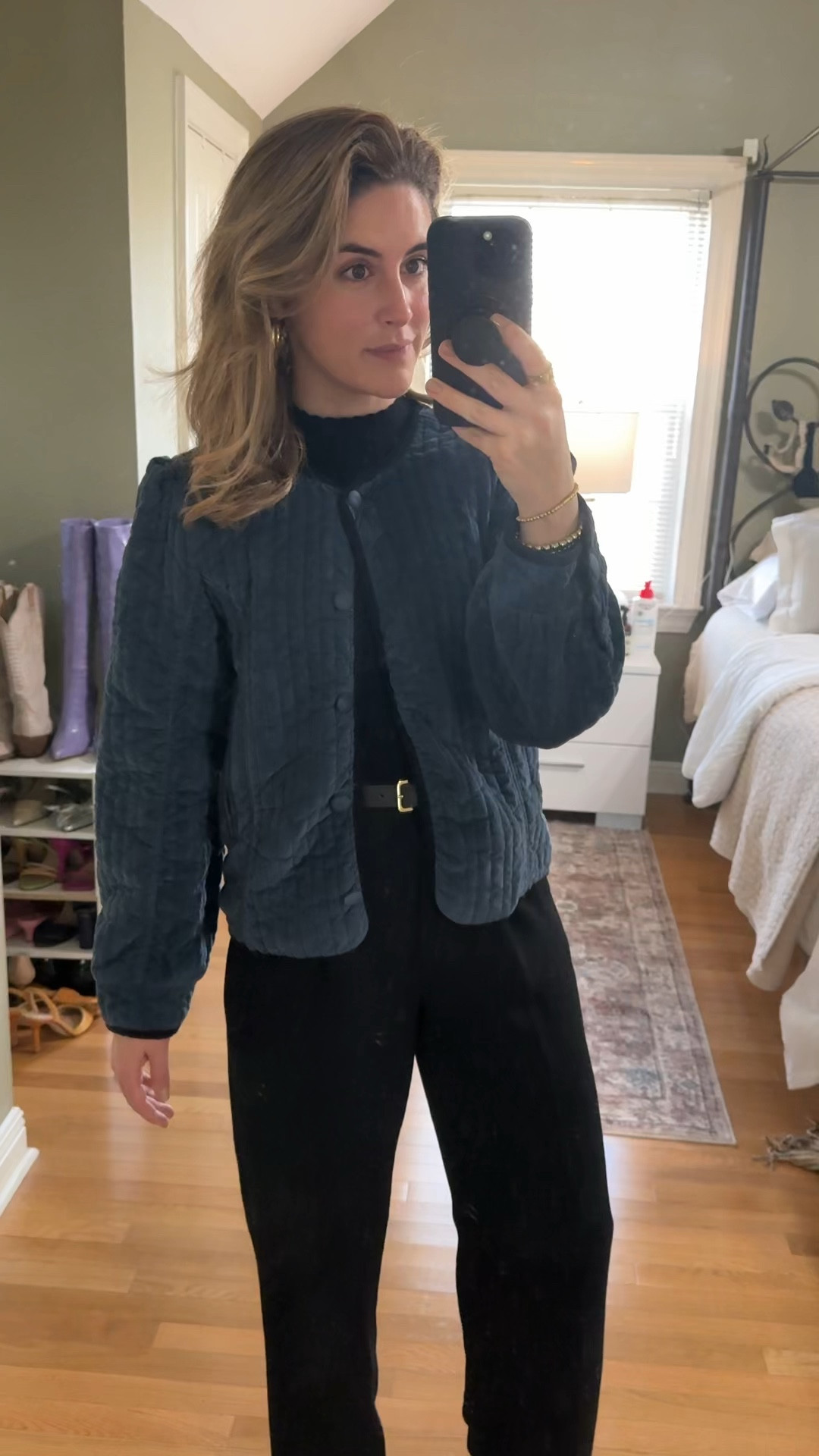 I love a quilted jacket and this one is just so fabulous! They are the perfect outfit addition to usher in spring temperatures 💙 these are one of my absolute favorite pair of trousers that have truly stood the test of time! Don’t get me started on these ballet flats… SO COMFORTABLE! So comfortable that I in fact wore them touring around Paris and my feet never bothered me  

#LTKWorkwear #LTKShoeCrush #LTKStyleTip