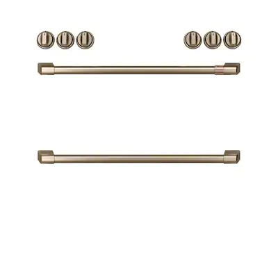 Cafe 30-in Gas Range Handle and Knob Kit (Brushed Bronze) | Lowe's