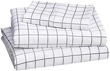AmazonBasics Lightweight Super Soft Easy Care Microfiber Bed Sheet Set with 16" Deep Pockets - Tw... | Amazon (US)