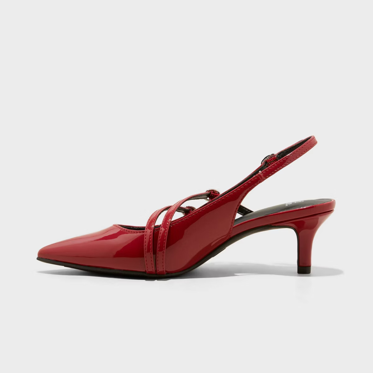 Women's Sasha Buckle Slingback Kitten Pumps with Memory Foam Insole - Wild Fable™ | Target