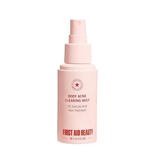 Amazon.com: First Aid Beauty Body Acne Spray, 2% Salicylic Acid Maximum Strength Treatment with 3... | Amazon (US)