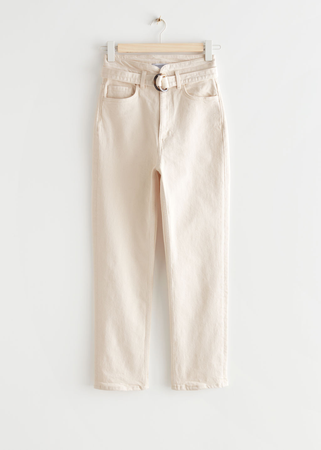 Belted Straight Jeans - White | & Other Stories US