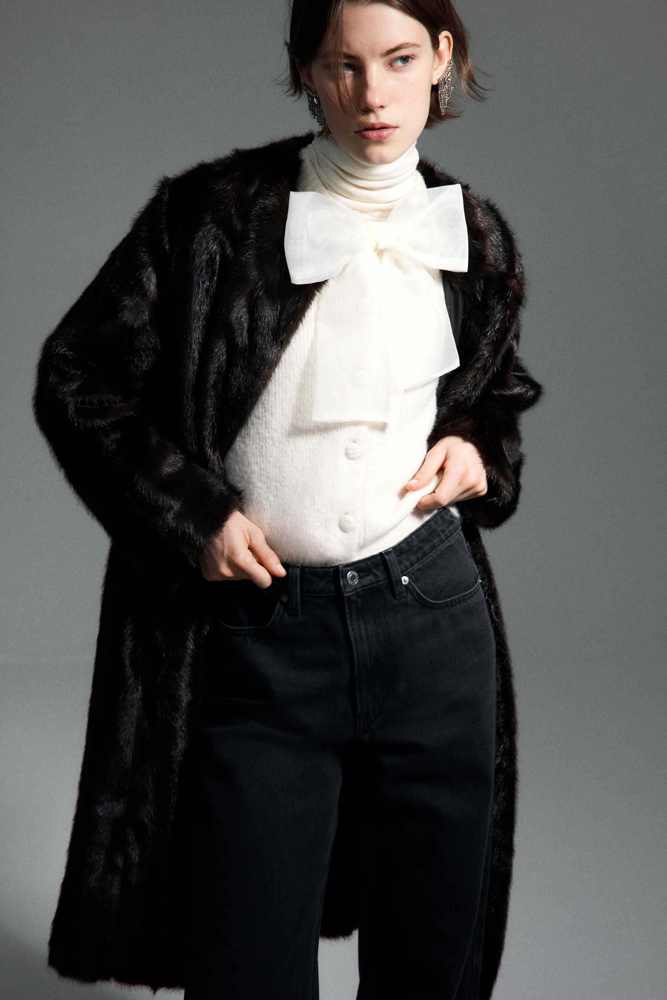 Bow-Detail Knit Cardigan | H&M (US + CA)