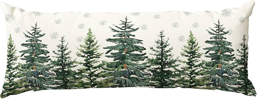 AVOIN colorlife Christmas Trees Snowflake Extra Long Lumbar Pillow Cover 14 x 36 Inch, Winter Hol... | Amazon (US)