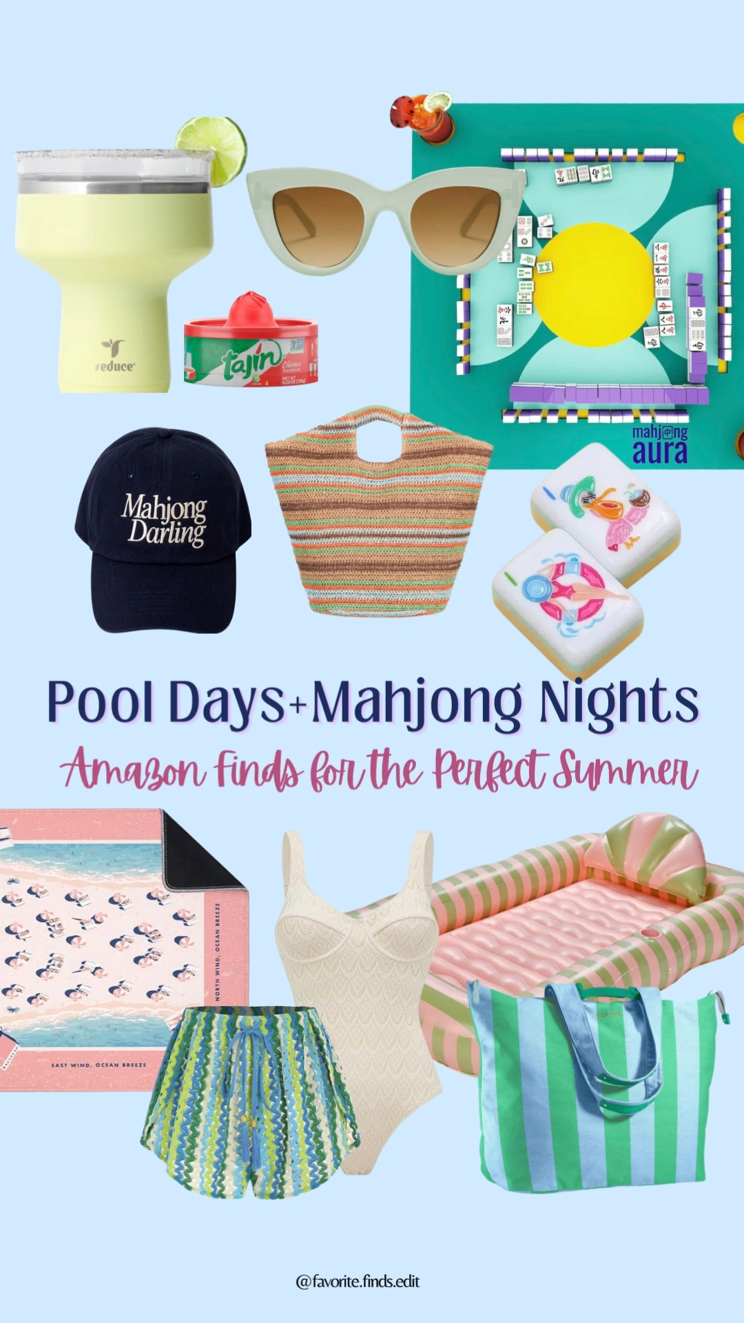 ☀️ Pool days, patio mahjong nights, and all the colorful Amazon finds that are making me way too excited for summer. 💙🩷 From the cutest pool accessories to mahjong must-haves and vacation-ready favorites, these are the things currently living rent-free in my cart.

Shop all my summer favorites linked here! 🌴🍹🎲

#LTKmomlife #LTKSeasonal #LTKHome
