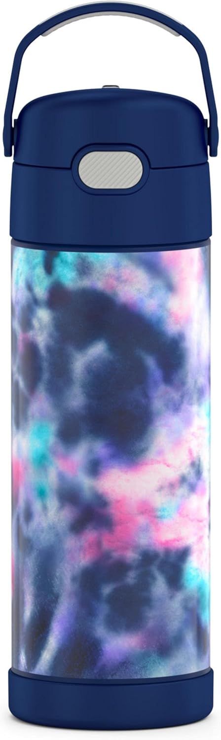 THERMOS FUNTAINER 16 Ounce Stainless Steel Vacuum Insulated Bottle with Wide Spout Lid, Tie Dye | Amazon (US)