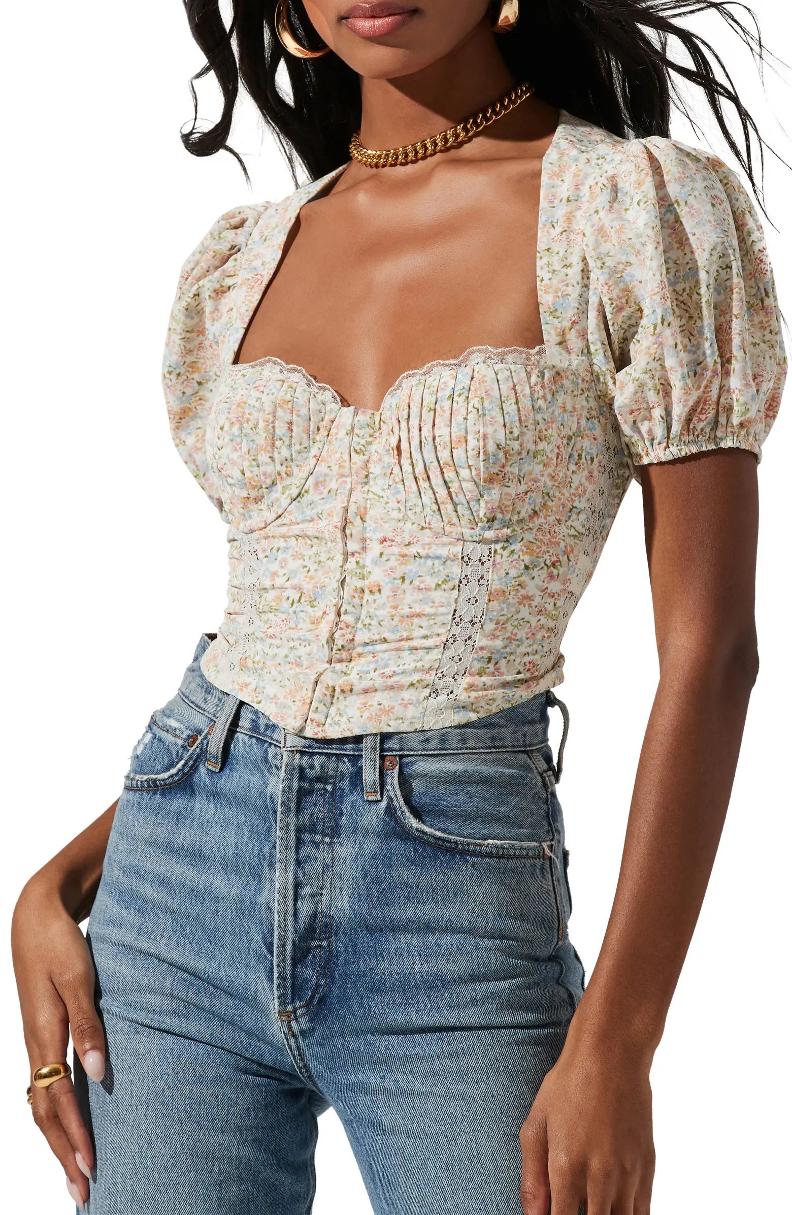 Floral Bustier Top | Nordstrom