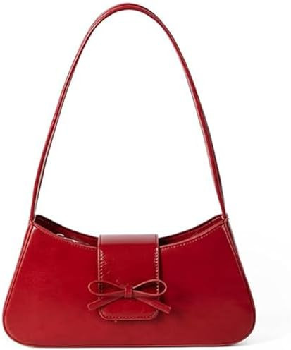 Shoulder Bag for Women, Hobo Handbags Trendy Y2K Purses Patent Leather Clutch Bag Cute Bow Purse | Amazon (US)