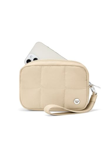 WESTBRONCO Puffer Wristlet Wallets for Women RFID Nylon Wallet with Zipper Quilted Purse for Travel Passport Credit Card Holder Phone | Amazon (US)