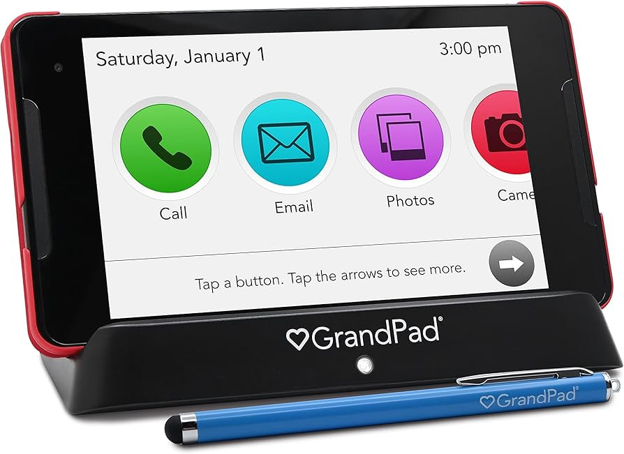 GrandPad Senior Tablet (Renewed) with Phone Capabilities, 4G LTE, Wireless Charger, Stylus, Purch... | Amazon (US)
