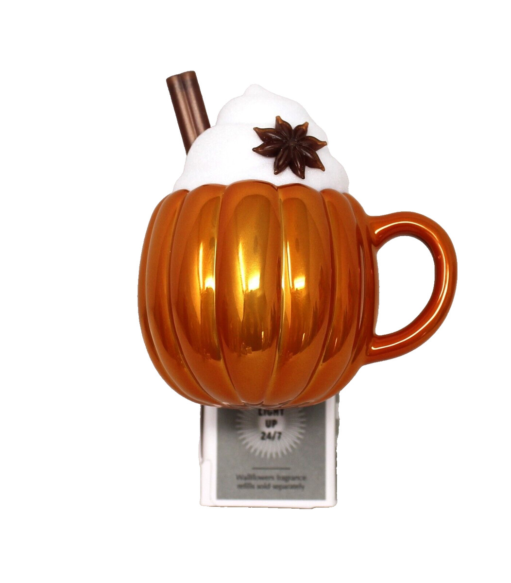 Bath & Body Works Pumpkin Latte Wallflower Plug In Light Up Straw Nightlight | eBay US