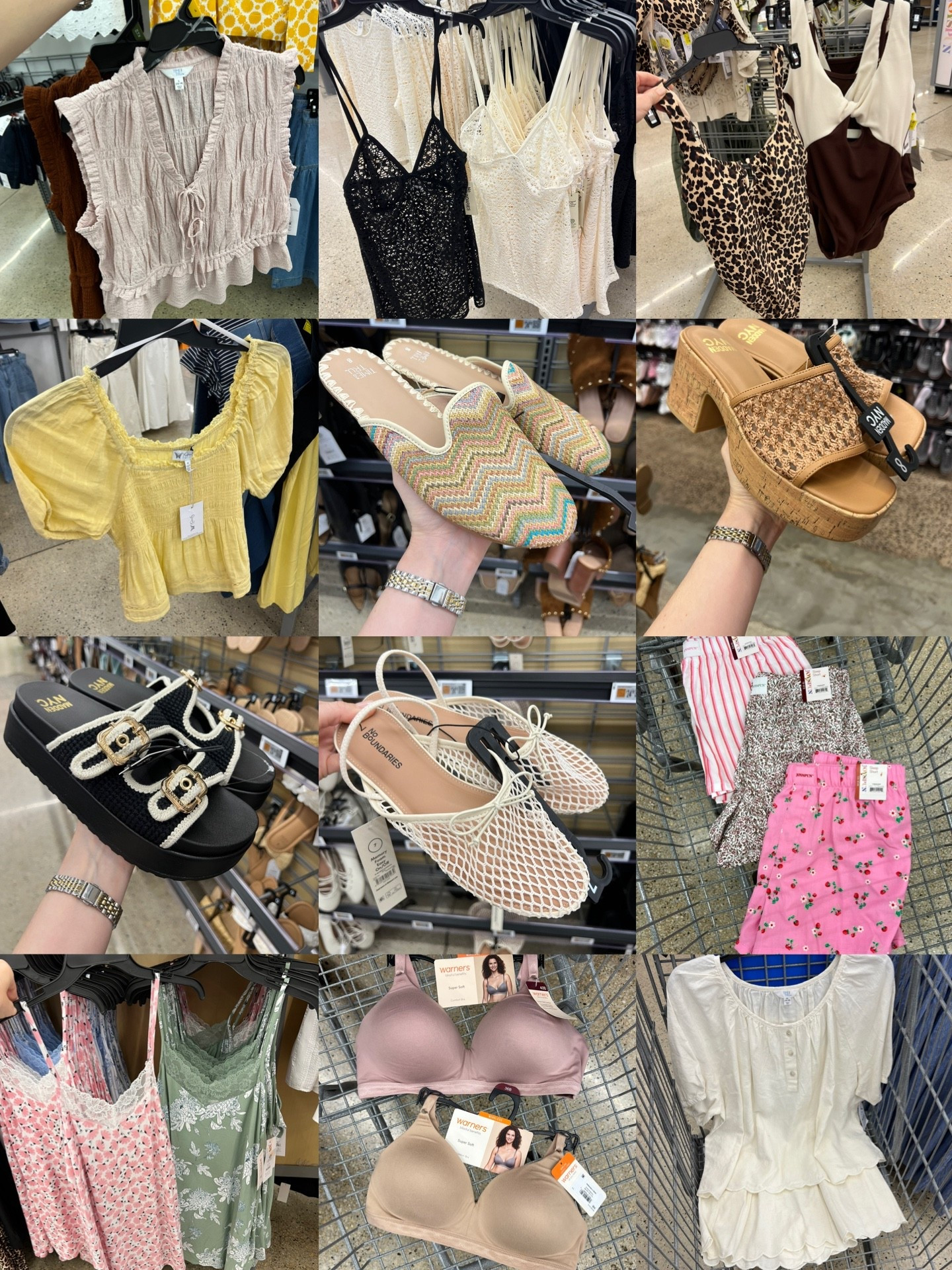 Walmart finds I’m loving today! Some trendy new shoes (I grabbed the mesh slingback mules) and the scalloped blouse and shorts are finally online! #walmartfashion 