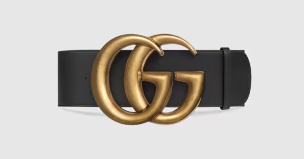 Gucci Wide leather belt with Double G | Gucci (US)