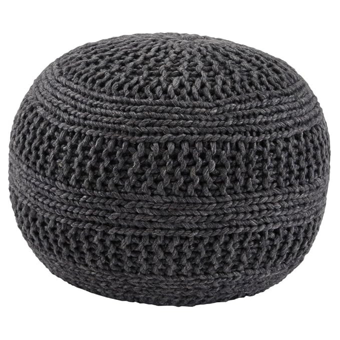 Ashley Furniture Signature Design - Benedict Pouf - Comfortable Ottoman & Footrest - Handmade Rib... | Amazon (US)