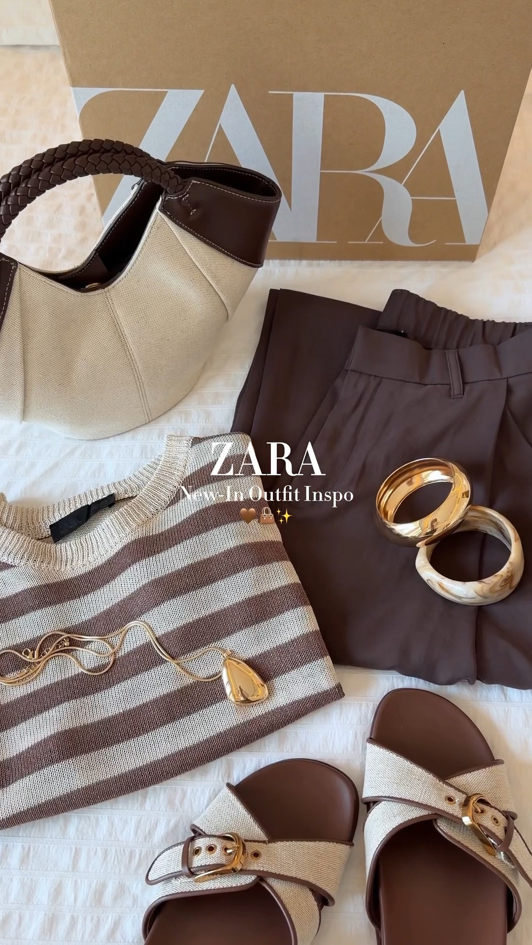 ZARA NEW-IN OUTFIT INSPO 🤎👜✨ the brown pants is an AMAZING basic pants for all year round! Also perfect for work. I’m wearing size S in the shirt and size XS in the pants! I am 1,70m tall and the length is perfect 🙌🏻

#LTKFashionMonth #LTKsummer #LTKstyletip