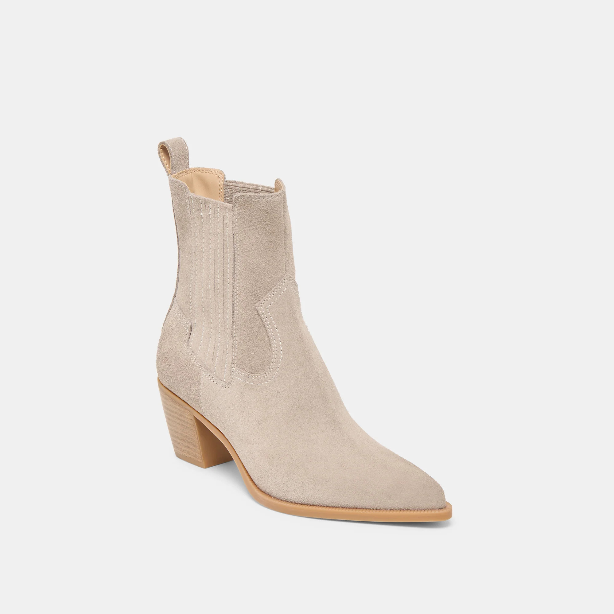 Slim Taupe Suede Booties | Dolce Vita | DolceVita.com
