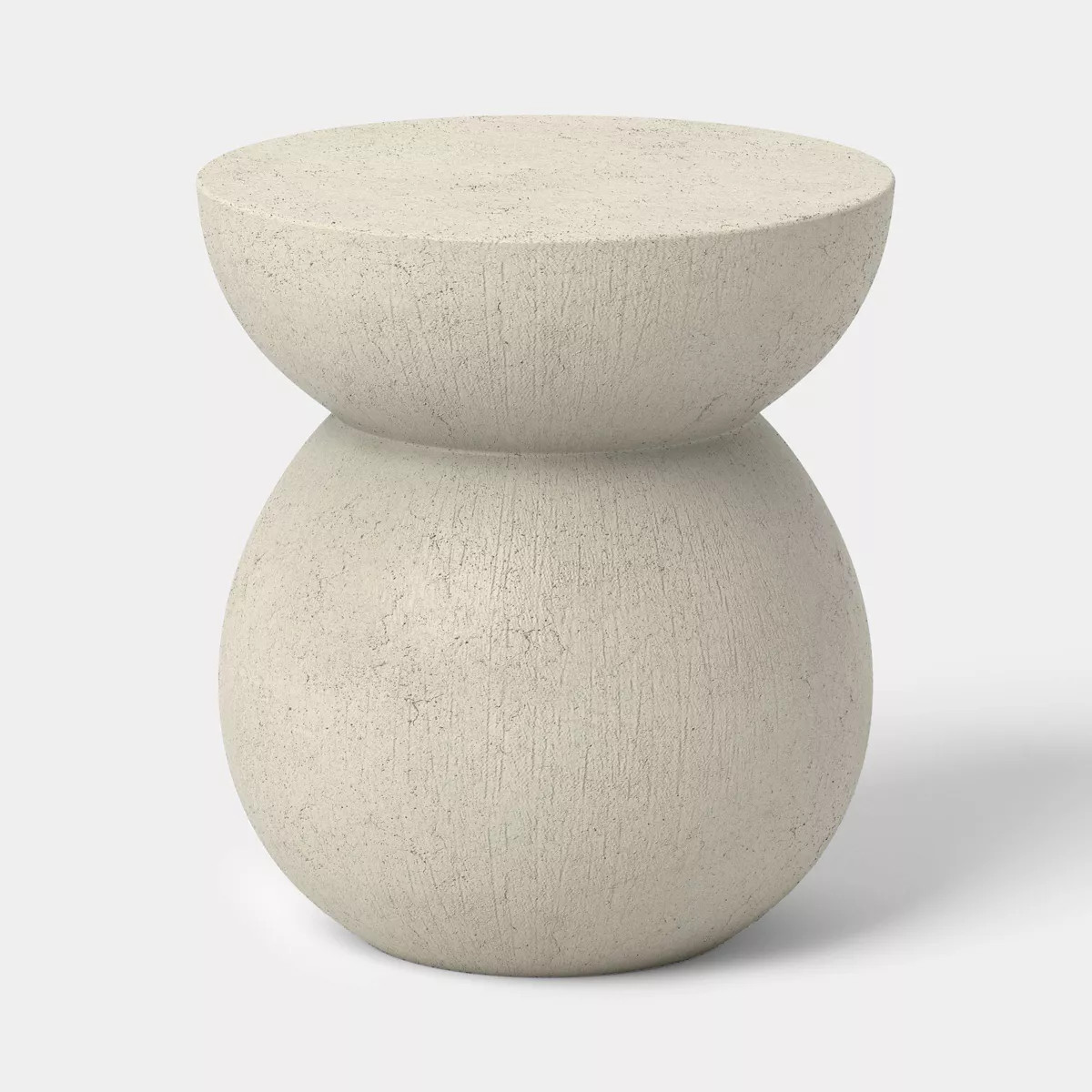Modern Ceramic Round Patio End Table Cream - Threshold™ | Target