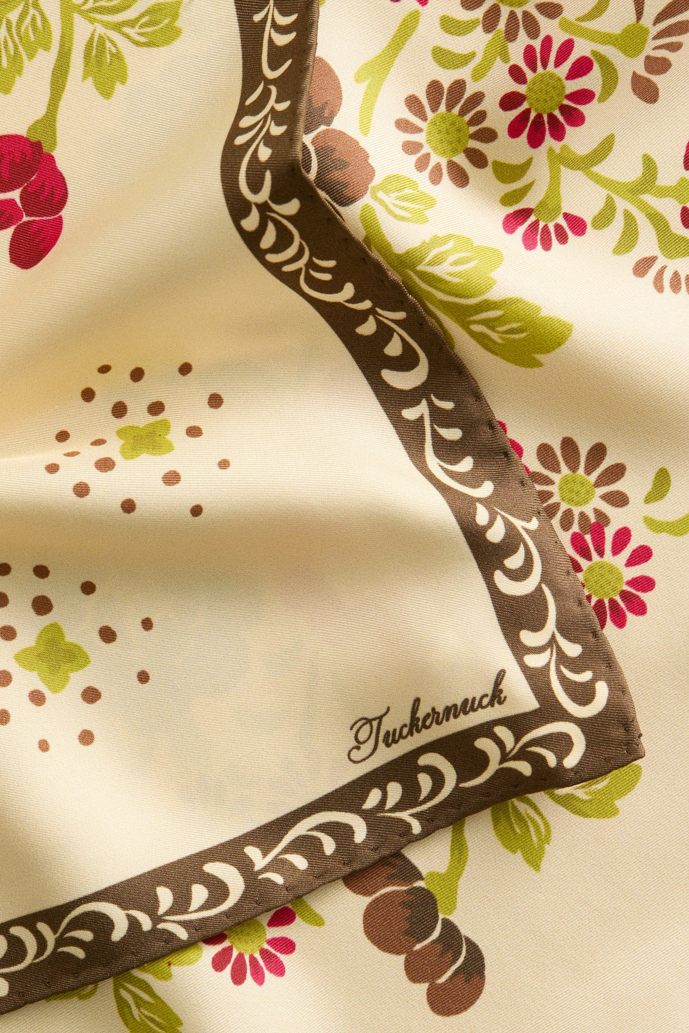 Floral Wreath Small Silk Scarf | Tuckernuck (US)