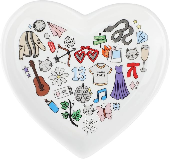 Ring dish - Taylor gift, Music Merch for Eras, Singer Merchandise-Jewelry Dish for Rings, Necklac... | Amazon (US)