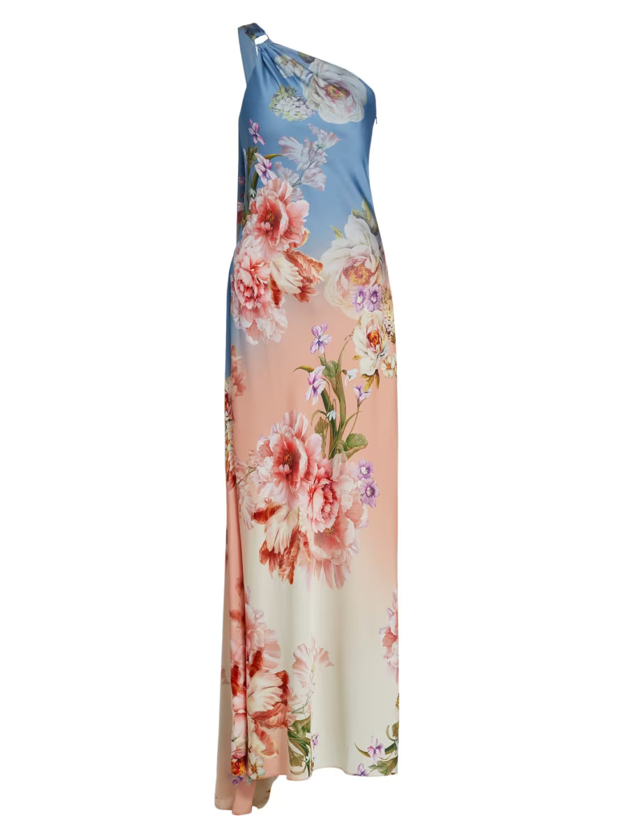 Kavi Floral One-Shoulder Gown | Saks Fifth Avenue