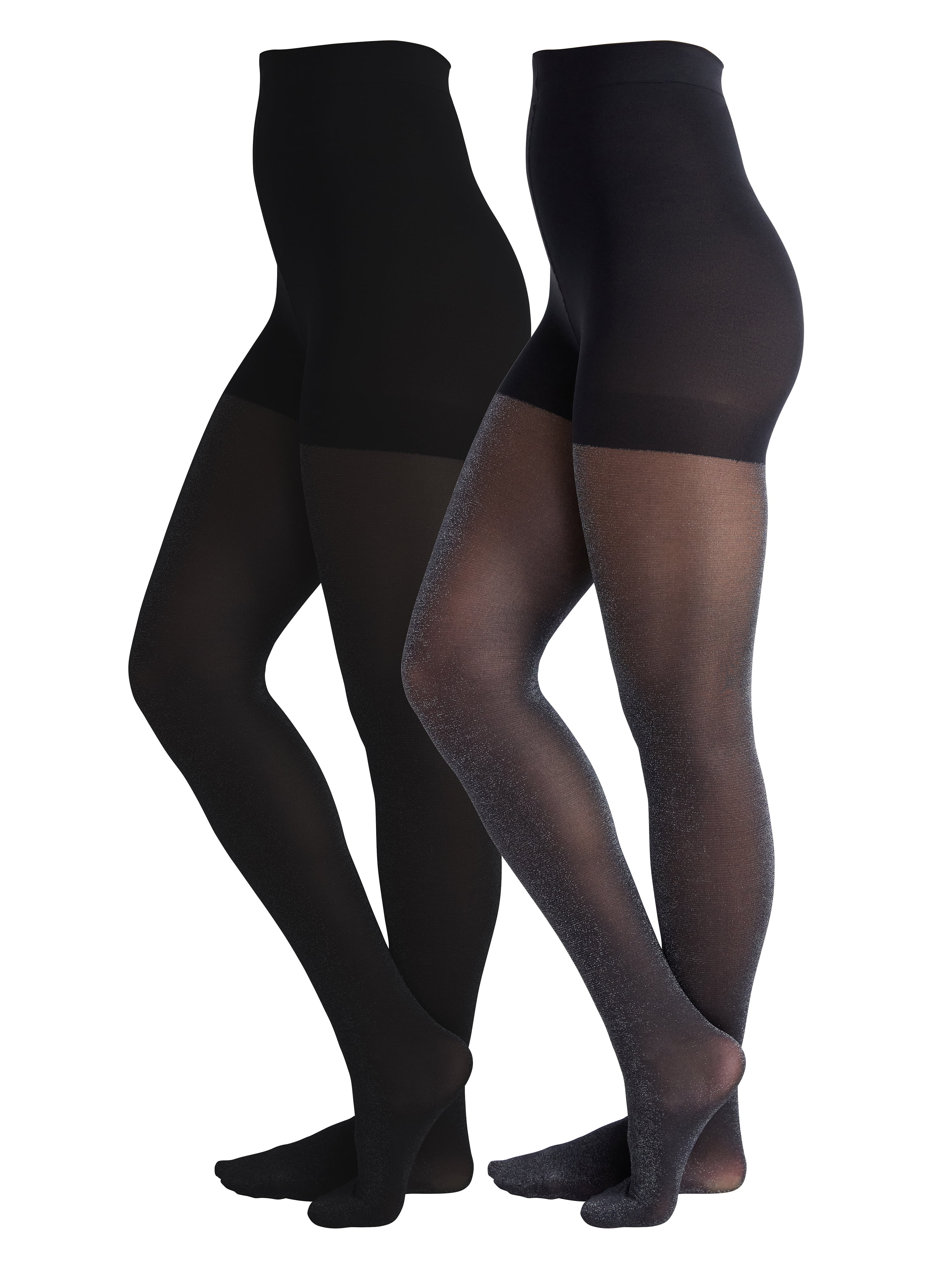 Joyspun Women's Shimmer Tights, 2-Pack, Sizes S-3XL | Walmart (US)